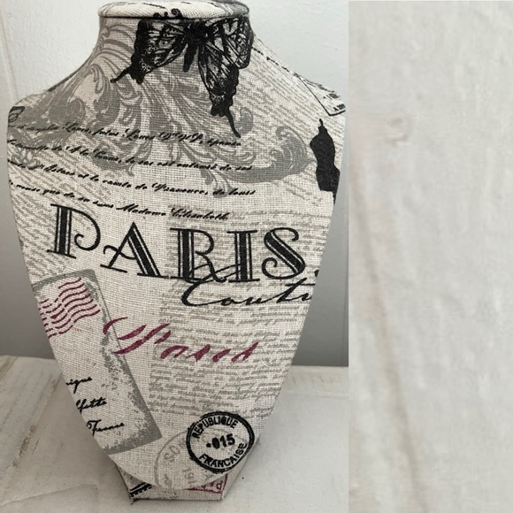 Chic PARIS Themed NECKLACE Display STAND Bust Mannequin - Picture 7 of 8